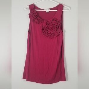 Design History Sleeveless Floral Top. Size Large. 95% Viscose 5% Spandex. EUC.